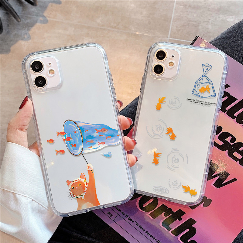 Lovely Fishes Clear Phone Case - Apple Iphone 16 review and price