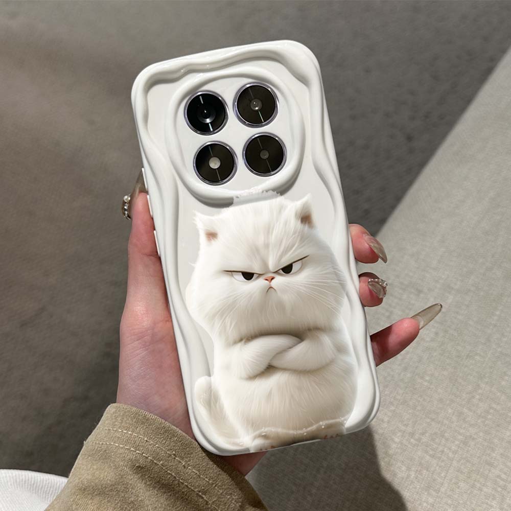 Cartoon Fun White Orange Cat P - Xiaomi Redmi Note 14 review and price