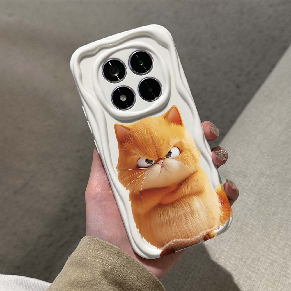Cartoon Fun White Orange Cat P - Xiaomi Redmi Note 14 review and price