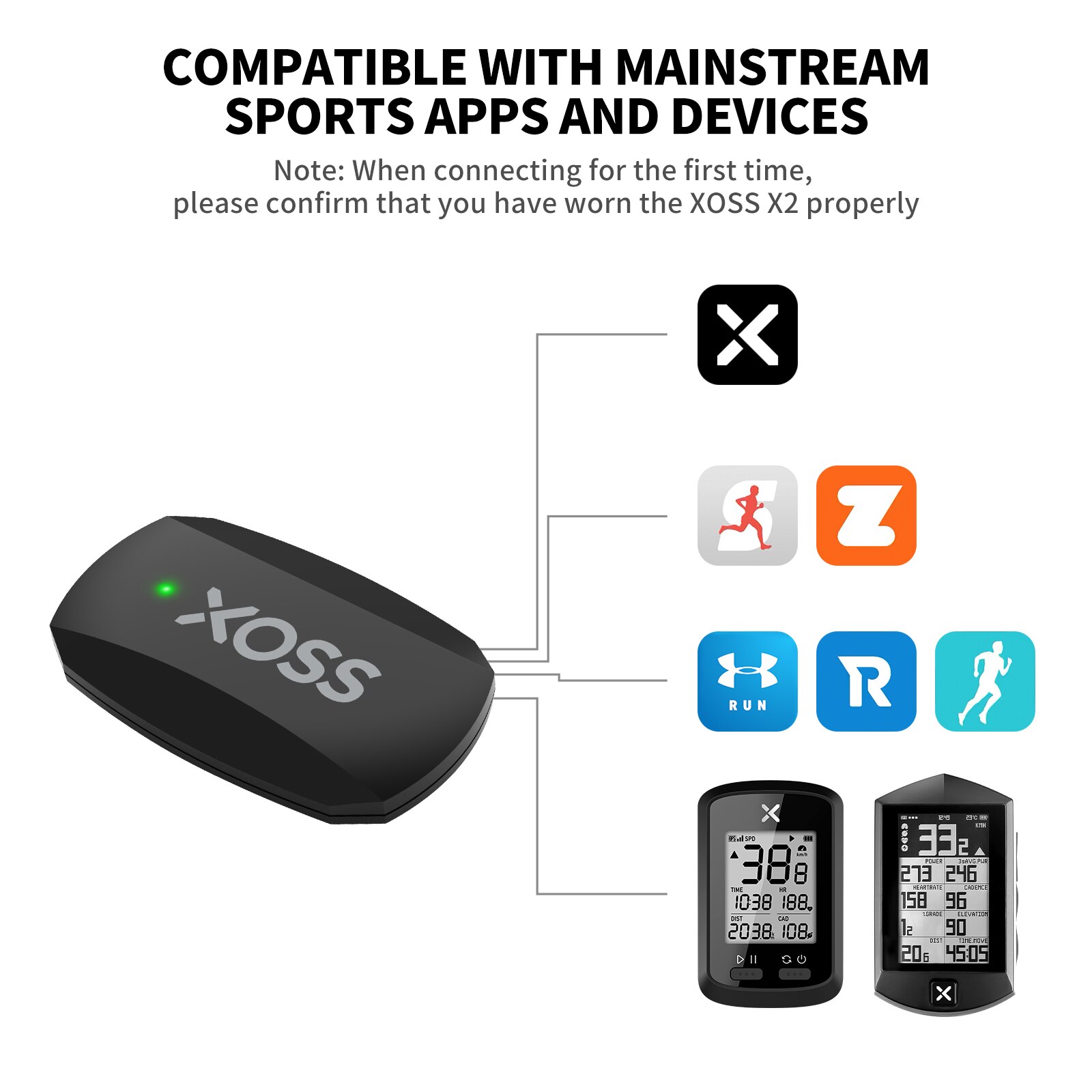 XOSS X2 Chest Strap Heart Rate - Breath Rate Monitor review and price